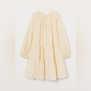 Yellow and white striped dress size small